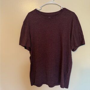 H&M Red Short Sleeve Tee Classic Crew Neck